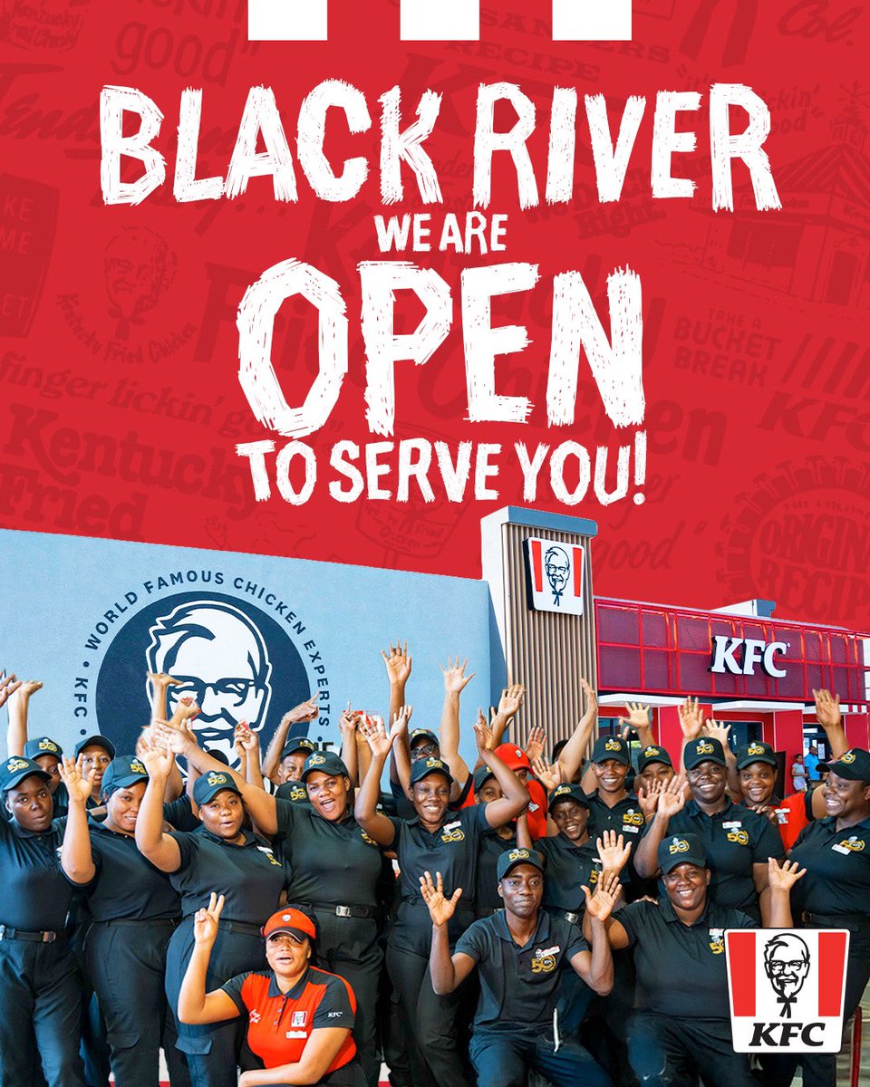 Black River, Wi deh yah!!!🥳🇯🇲

Whether you’re craving a KFC Bucket for the fam, a KFC Big Deal for lunch, or just need something Finger Lickin’ Good, we’re here! Ready to serve you!🥳

Come in and Krunch your Kravings! 🍗❤️

#KFC #KFCJamaica #KFCBlackRiver