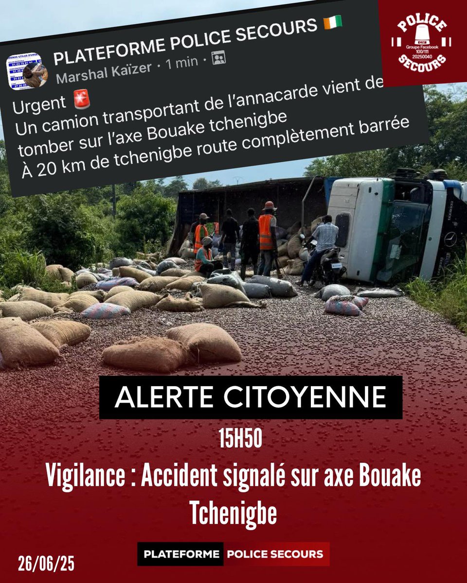🔴ALERTE CITOYENNE : Axe Bouake Tchenigbe.