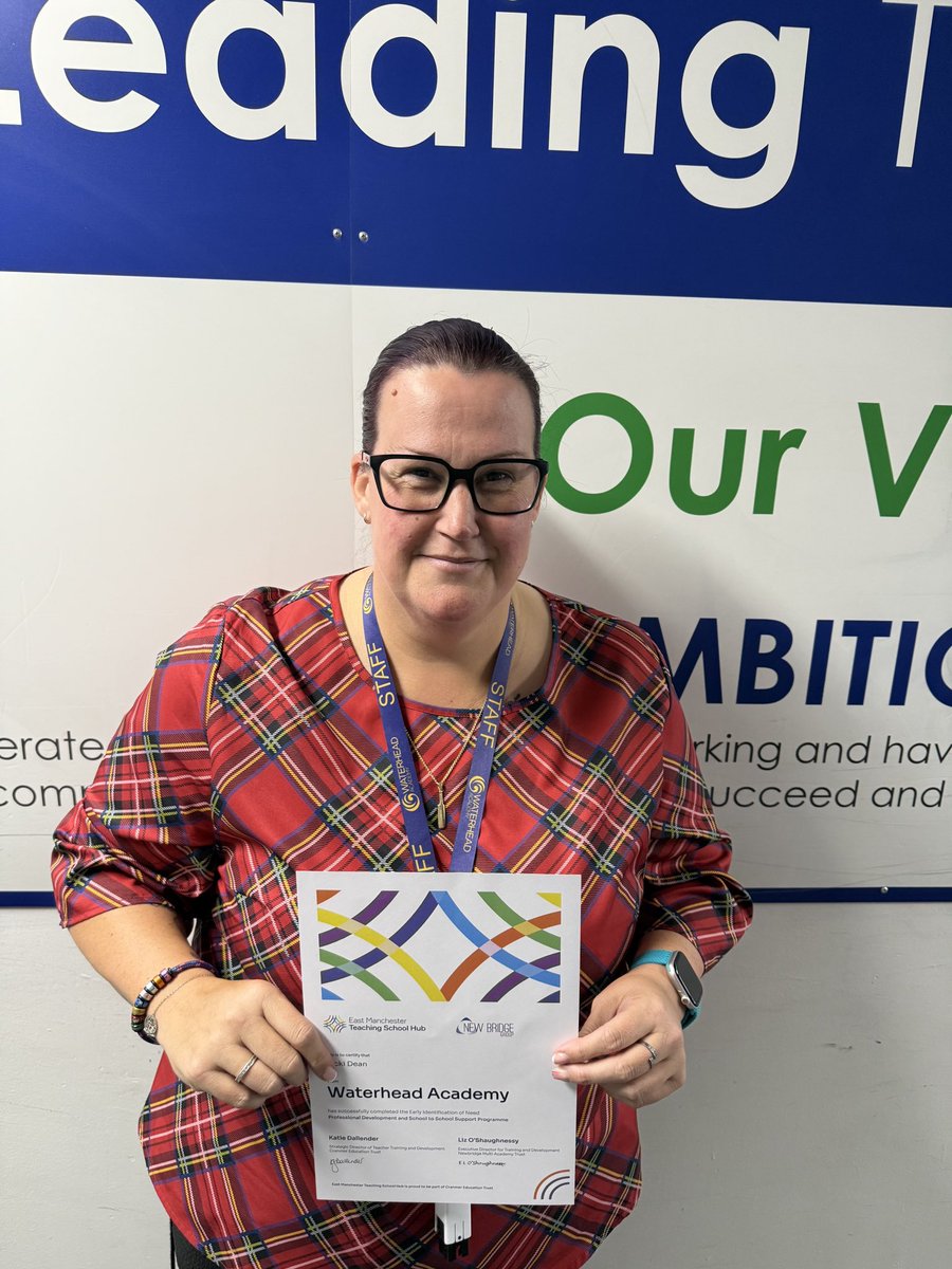We are incredibly proud of our Deputy SENDCo, Ms Dean. Completing the Early identification of need programme this week. During the final session a poem was shared reflecting on the course and the impact it will have on our young people at the academy. 
#WeAreWA #Ambition