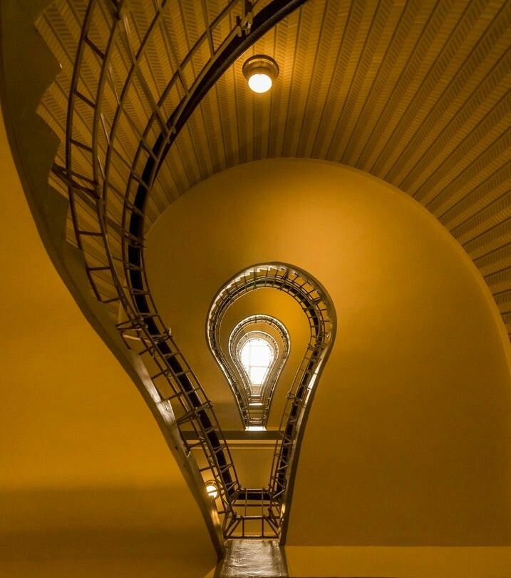 The House at the Black Madonna takes staircases to the next level. Prague, 1911-1912.