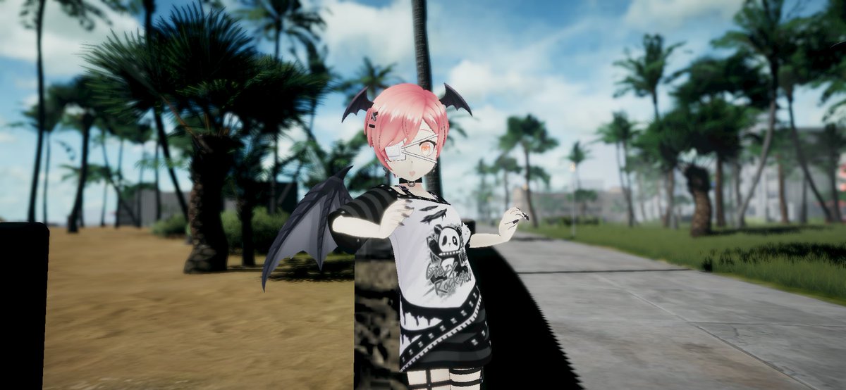 Batgirlazuki's tweet photo. Azuki took a stroll downtown today~ 🏢❤️

Do you prefer downtown cities or rural countryside? 👀 

#REALITYapp • #clusterへの要望 • #ClusterVR https://t.co/VZX1GHWsiW