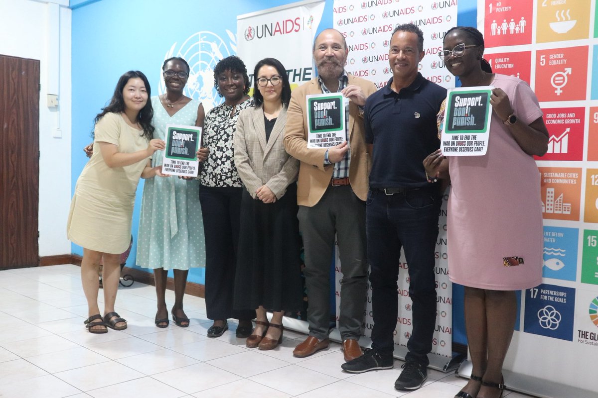 UNAIDS GHANA (@ghanaunaids) on Twitter photo We had exciting conversations led by .<a href="/SucillaHector/">Héctor Sucilla Pérez</a> with .<a href="/OpenSociety/">Open Society Foundations</a> to exploring joint action on:
🔹 Drug policy reform
🔹 Harm reduction
🔹 Human rights & health equity
Grateful to Judy Chang & team for the powerful dialogue.
#WorldDrugDay #SupportDontPunish #EndStigma We had exciting conversations led by .<a href="/SucillaHector/">Héctor Sucilla Pérez</a> with .<a href="/OpenSociety/">Open Society Foundations</a> to exploring joint action on:
🔹 Drug policy reform
🔹 Harm reduction
🔹 Human rights & health equity
Grateful to Judy Chang & team for the powerful dialogue.
#WorldDrugDay #SupportDontPunish #EndStigma