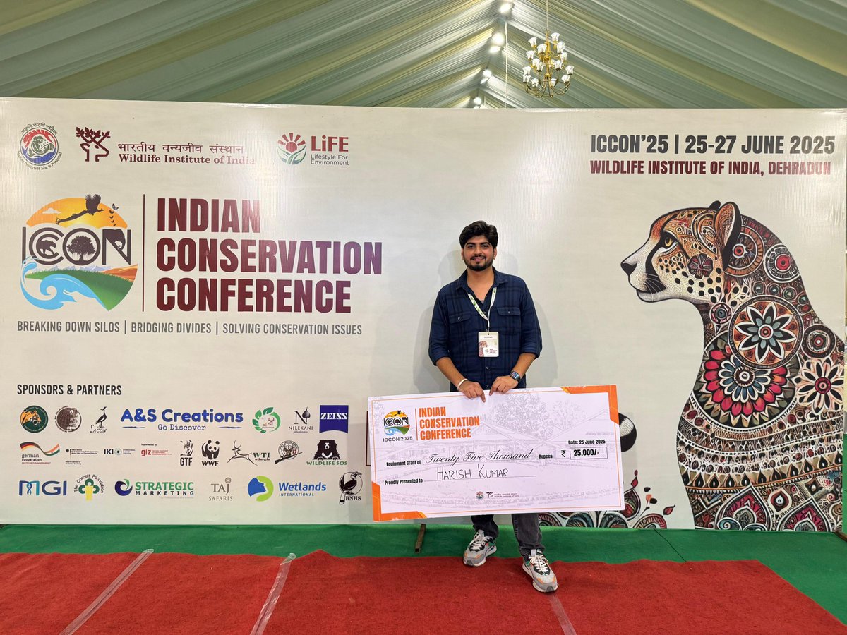 Biology-PDF IISERM (@pdfiisermohali) on Twitter photo 🎉 Big congratulations to Harish (<a href="/HarishKaushik97/">Harish Kaushik</a>) from <a href="/minivets/">Manjari Jain</a> lab for receiving a generous equipment grant at <a href="/iccon_india/">ICCON 2025</a> 🐦.
This will support his nest monitoring work on Common Babblers. Exciting times ahead! 💚 #ecology #FieldResearch #Ornithology 🎉 Big congratulations to Harish (<a href="/HarishKaushik97/">Harish Kaushik</a>) from <a href="/minivets/">Manjari Jain</a> lab for receiving a generous equipment grant at <a href="/iccon_india/">ICCON 2025</a> 🐦.
This will support his nest monitoring work on Common Babblers. Exciting times ahead! 💚 #ecology #FieldResearch #Ornithology