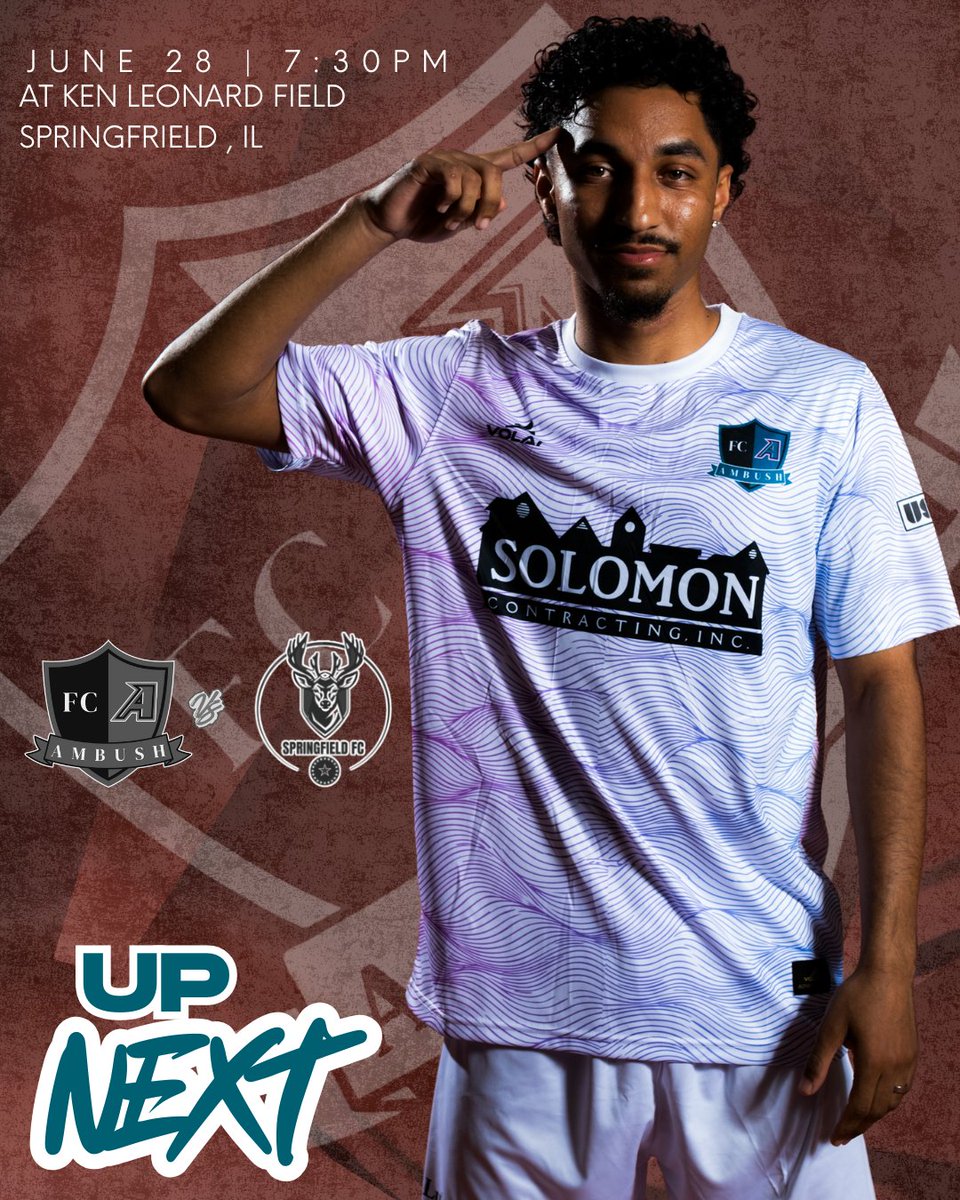 🔜 UP NEXT 🔜

FC Ambush hit the road!
📅 Saturday, June 28
🆚 Springfield FC
📍 Springfield, MO – Kickoff at 7:30 PM

#WeAreAmbush #FCAmbush #USLLeagueTwo #AmbushNation