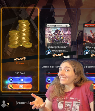 coL_Amazonian's tweet photo. There is GOLD in the @MTG_Arena store! #stonks https://t.co/DylR7icPHj