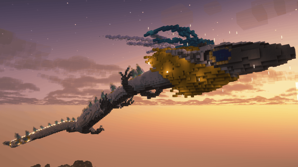 joshgetslost's tweet photo. I made the Light Dragon in Minecraft https://t.co/fN2p2hn2uV https://t.co/5fkXWqzVnE