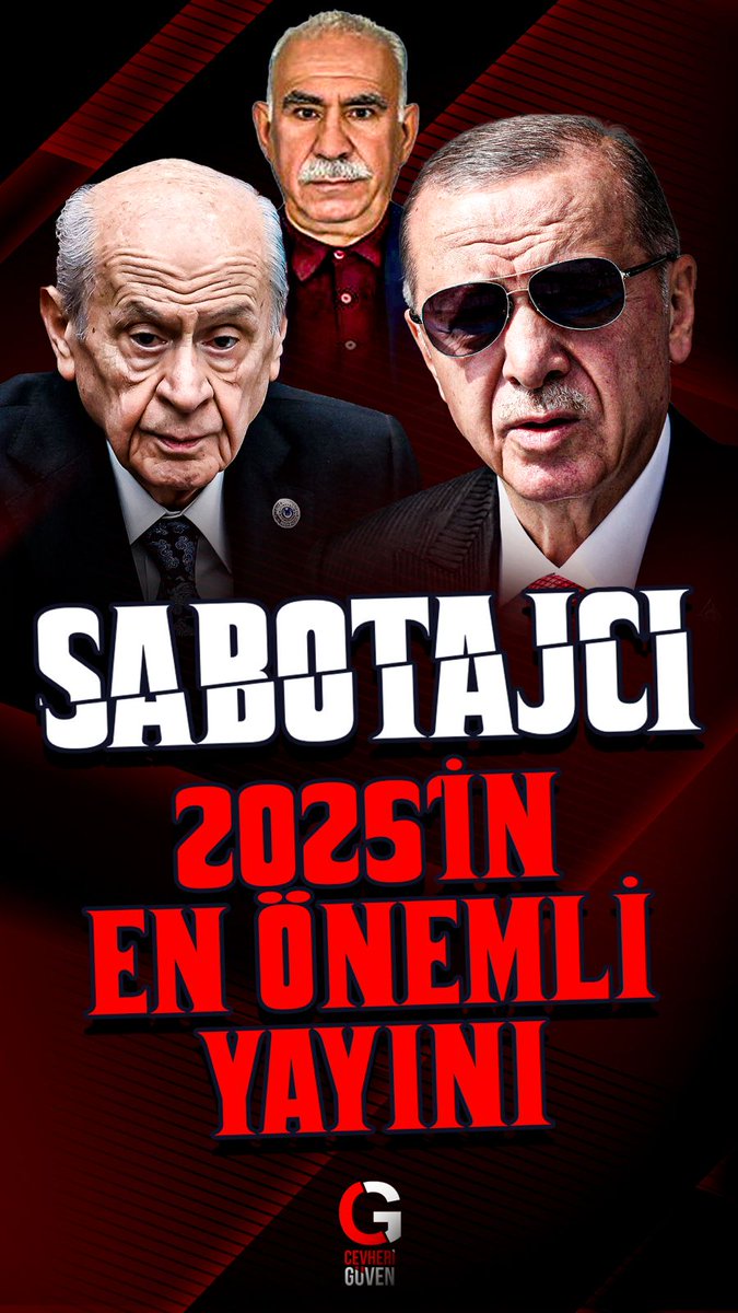 -2025'in en önemli videosuyla karşınızdayım: Sabotaj...
-Bahçeli-Erdoğan-Öcalan hattında gelişen olaylar ve "sabotajcı"
-Sızdırılan İmralı notları, 102 kişilik suikast listesi, feyk Kürtçü hesaplardaki patlama ve hepsinin hizmet ettiği "Sabotaj"
-Bir ülkenin üzerine komple çökmek