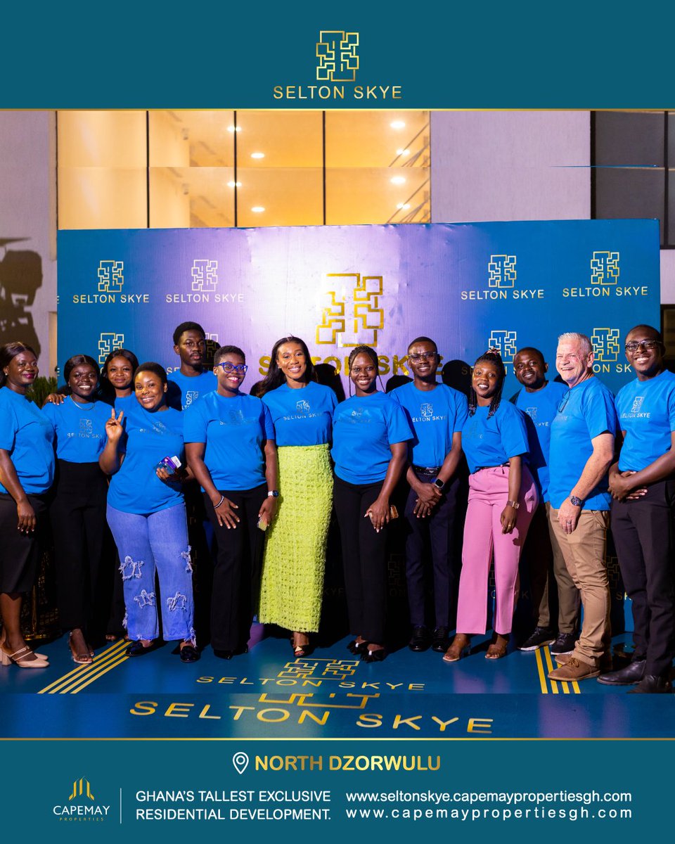 CapemayP's tweet photo. Ghana's Tallest Exclusive Residential Development
A heartfelt thank you to our amazing Team, agents, and brokers who made the Selton Skye Agents’ Event truly unforgettable.
#Iconicproperties #Exclusiveproperties #Skyviews #luxury #Accraliving #Highendrealestate https://t.co/lDXXG4kSx4