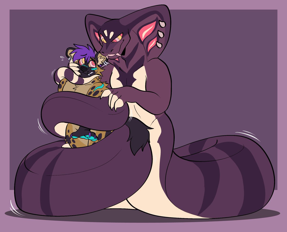 Relax, sink in my coils for awhile~ 

🎨 <a href="/popcocks/">@popcocks.bsky.social</a> 🔞