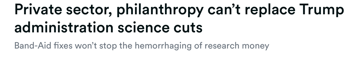 The U.S. built the world’s greatest engine for biomedical research. But a 40% cut to NIH isn’t budget reform, it’s dismantling of the system that will not recover. And let's be clear: Industry won't replace it and philanthropy cannot sustain it.