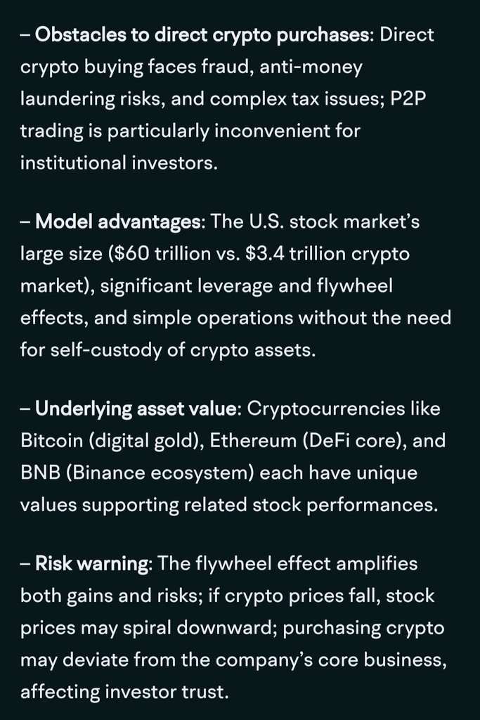 🚀 The MicroStrategy model is revolutionizing crypto! Companies like $NA.US and $EYEN.US are using stock market financing to boost crypto holdings, bridging traditional capital to the crypto market. 

#Bitcoin #CryptoInvesting #StockMarket #MicroStrategy #Blockchain #Investing
