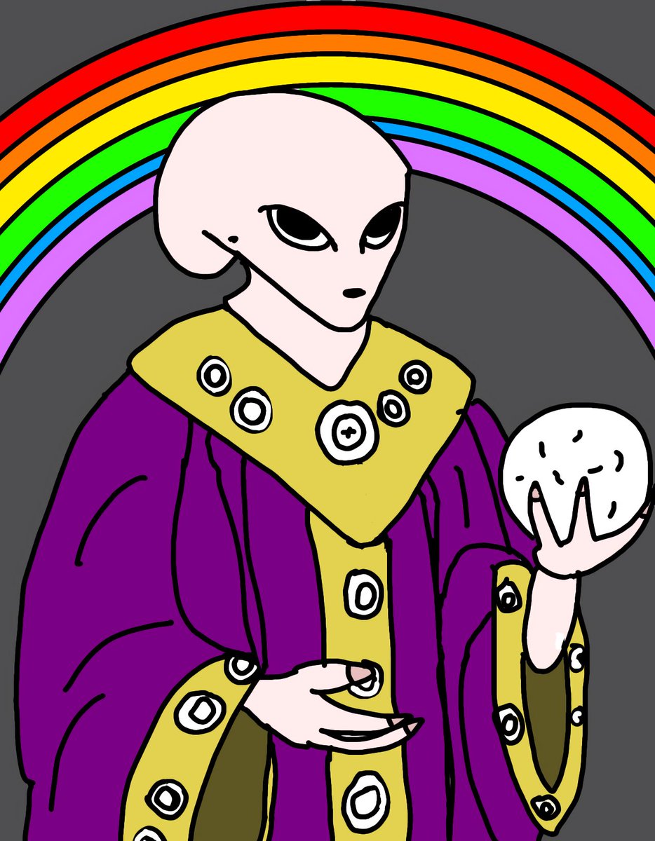 orcapodstudio's tweet photo. Manu the elder 

#ScienceFiction #Fantasy #wizard #Alien #DigitalArt #IvesPaint #rainbows #MagicOrb #ProScienceFiction #UFO https://t.co/1h0gd3RTYU