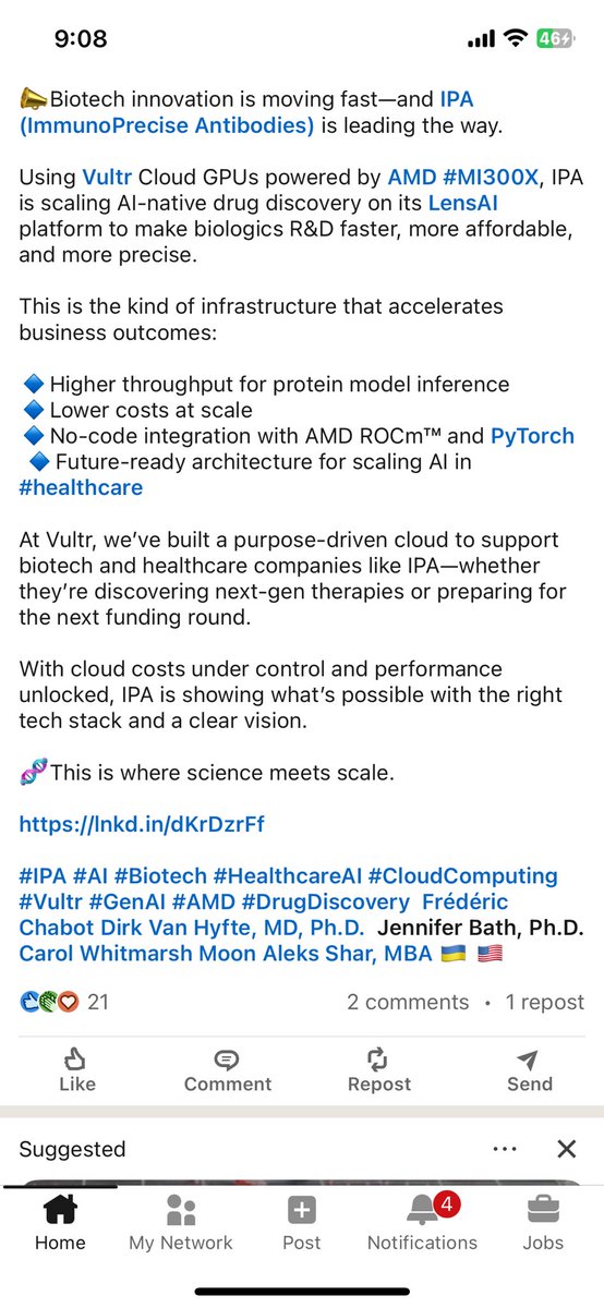 BigRig_Trader's tweet photo. #BigRigAlert ๐จ $IPA @ImmunoPrecise @BioStrandBV IPAโs LENSaiโข HYFT technology getting some serious attention now. This weeks news also stated this was the second news release of a series of releases coming upโฆHoping to hear of $$$$++ lab sale any day now as per Dr.B last call https://t.co/u1EPXj1HYh