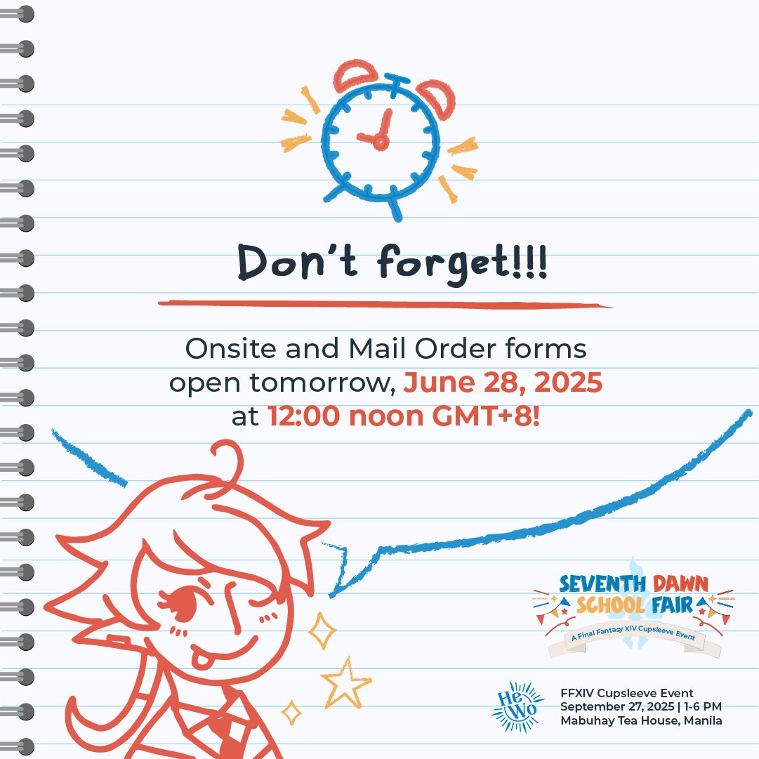 Enrollment for the #DawnFairCSE is tomorrow! Don't forget to set your alarms for event pre-registration and mail pre-orders.

🧵Fully prepare yourself by revisiting some important notes below!