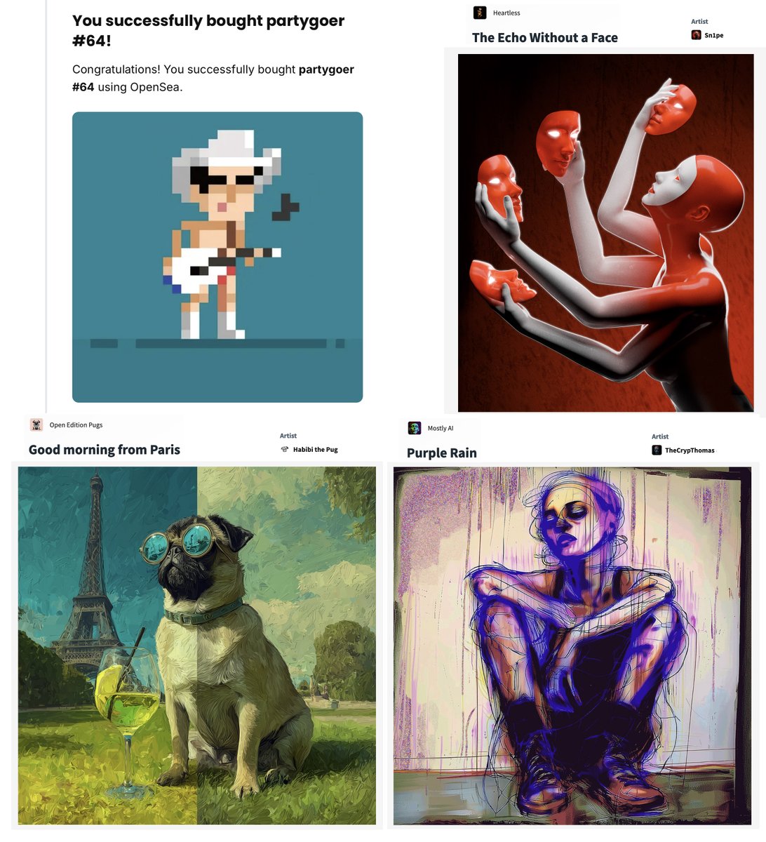 Handsdall23 🇫🇷 (@handsdall) on Twitter photo BOUGHT!! 😍
4 amazing pieces just join my vault!! 🥰🥰🥳
Thank you so much to
<a href="/BitlionaireM/">Bitlionaire | NFT.NYC 2025</a> (on <a href="/opensea/">OpenSea</a>)
<a href="/sn1pefx/">SnipeFX💀✨</a> (on <a href="/SkurpySocial/">Skurpy</a>)
<a href="/Mettody1/">Habibi the Pug 🐾🐾</a> (on @ObjktCom)
<a href="/TheCrypThomas/">ChoSoi 🛡️</a> (on @ObjktCom)
for created these beautiful pieces!! 🙏😍
👇Follow and support all these great artists BOUGHT!! 😍
4 amazing pieces just join my vault!! 🥰🥰🥳
Thank you so much to
<a href="/BitlionaireM/">Bitlionaire | NFT.NYC 2025</a> (on <a href="/opensea/">OpenSea</a>)
<a href="/sn1pefx/">SnipeFX💀✨</a> (on <a href="/SkurpySocial/">Skurpy</a>)
<a href="/Mettody1/">Habibi the Pug 🐾🐾</a> (on @ObjktCom)
<a href="/TheCrypThomas/">ChoSoi 🛡️</a> (on @ObjktCom)
for created these beautiful pieces!! 🙏😍
👇Follow and support all these great artists