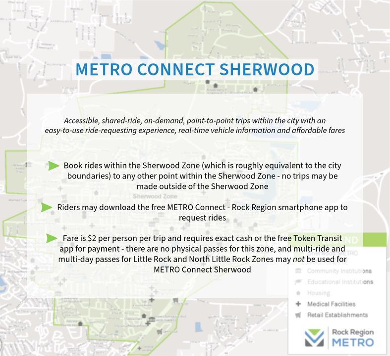 METRO Connect Sherwood is here! To view the zone map and operating hours, visit the METRO Connect Zones &amp; Hours page and use the Select a Zone dropdown menu to select the METRO Connect Sherwood Zone: rrmetro.org/services/metro…