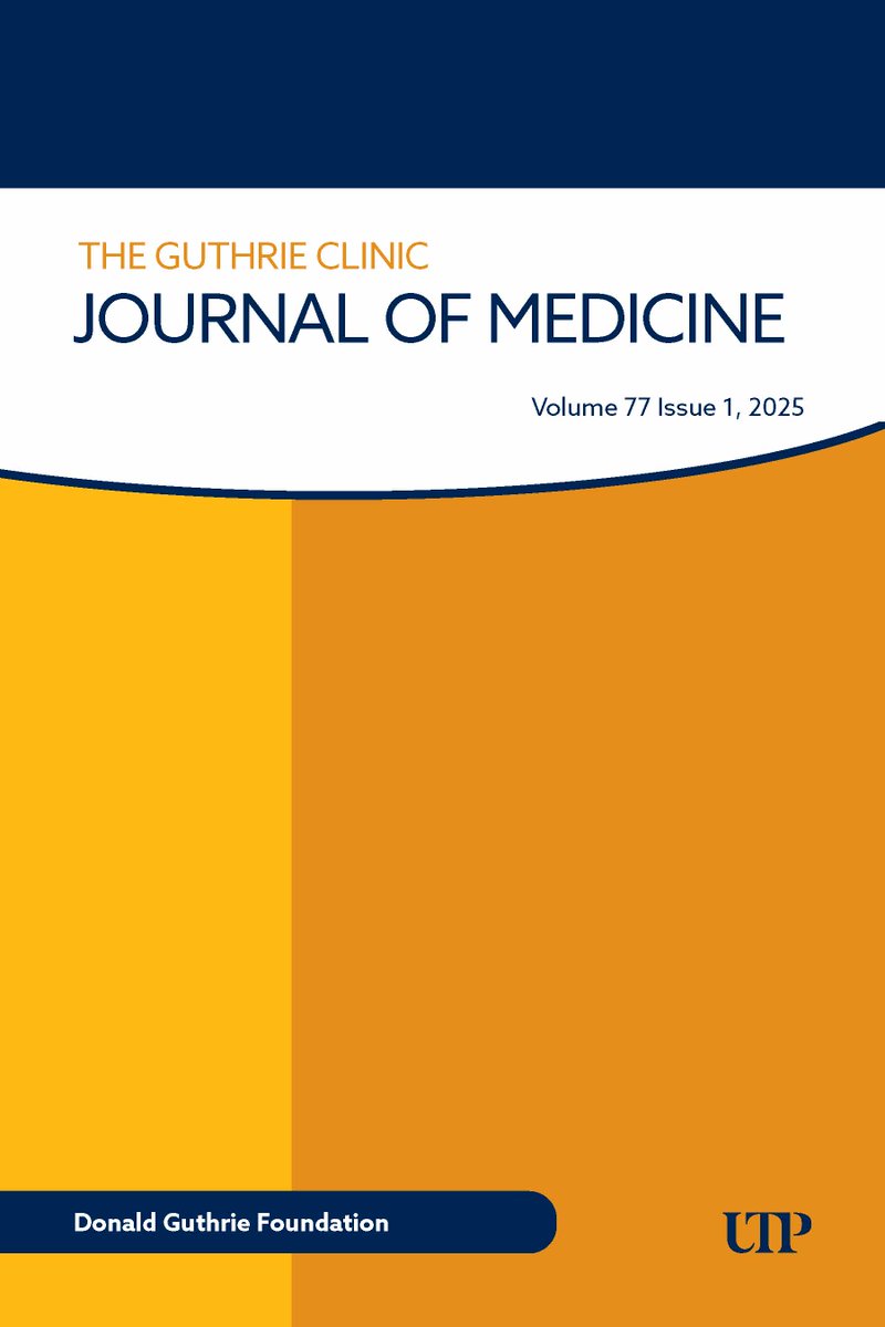 utpjournals's tweet image. Read The Guthrie Clinic Journal of Medicine 77.1 bit.ly/Guthrie771 
#DiamondOA research includes findings in #ruralhealthcare delivery, #orthopedic education &amp;amp; innovation &amp;amp; advancing clinical decision-making through data and technology. 
@GuthrieJournal #OrthoSurgery