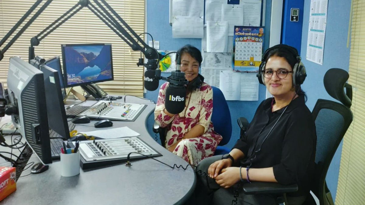 Dr Sanjeeta Sharma Pokharel ЁЯРШ | рд╣реГрджрдпрдирд┐рдирд╛рджрд┐рдиреА (@sanjeetasharmap) on Twitter photo Finally gave my long-overdue interview to the finest radio host, Susanbala Rai, on UK-based <a href="/BFBSRadioHQ/">BFBS Radio</a>! We had a blast discussing all things and of course, elephants. One of those fun-filled experiences Bhunte will always treasure ЁЯШК Will share the link soon.
#bfbsgurkharadio Finally gave my long-overdue interview to the finest radio host, Susanbala Rai, on UK-based <a href="/BFBSRadioHQ/">BFBS Radio</a>! We had a blast discussing all things and of course, elephants. One of those fun-filled experiences Bhunte will always treasure ЁЯШК Will share the link soon.
#bfbsgurkharadio