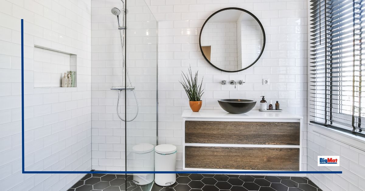 🪞Tu baño también puede ser tu refugio
Crea un espacio cómodo, funcional y bonito.
✔️Muebles con lavabo, platos de ducha, mamparas...
📍BigMat lo hace posible, visítanos.  
#BigMat #Reforma #Baño #Diseño #Construcción