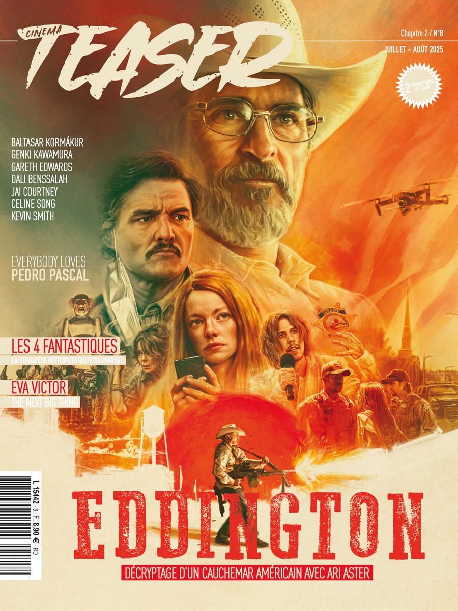 cinemateaser (@cinemateaser) on Twitter photo Cet été, pour les vacances, vous aurez le choix entre deux couvertures.
Option 2 : #Eddington On décrypte la dernière folie d'Ari Aster avec le cinéaste, son chef opérateur Darius Khondji et son compositeur Daniel Pemberton
D.A. par <a href="/S2lart/">Simon Delart</a>
En kiosques le 5 juillet Cet été, pour les vacances, vous aurez le choix entre deux couvertures.
Option 2 : #Eddington On décrypte la dernière folie d'Ari Aster avec le cinéaste, son chef opérateur Darius Khondji et son compositeur Daniel Pemberton
D.A. par <a href="/S2lart/">Simon Delart</a>
En kiosques le 5 juillet