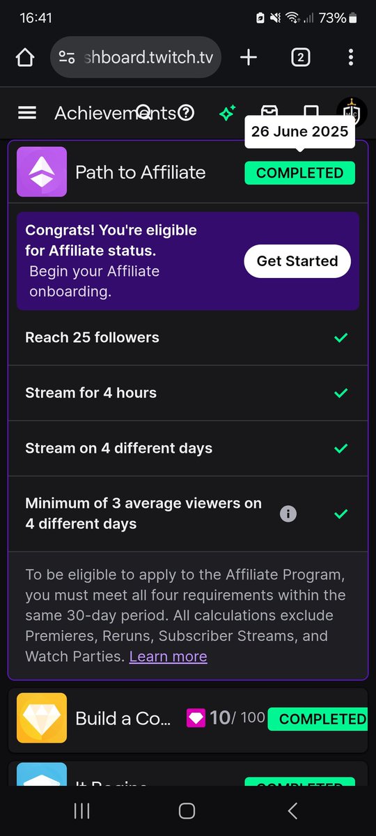 WE HIT TWITCH AFFILIATE 🥳, The new affiliate change did help a lot. #twitch