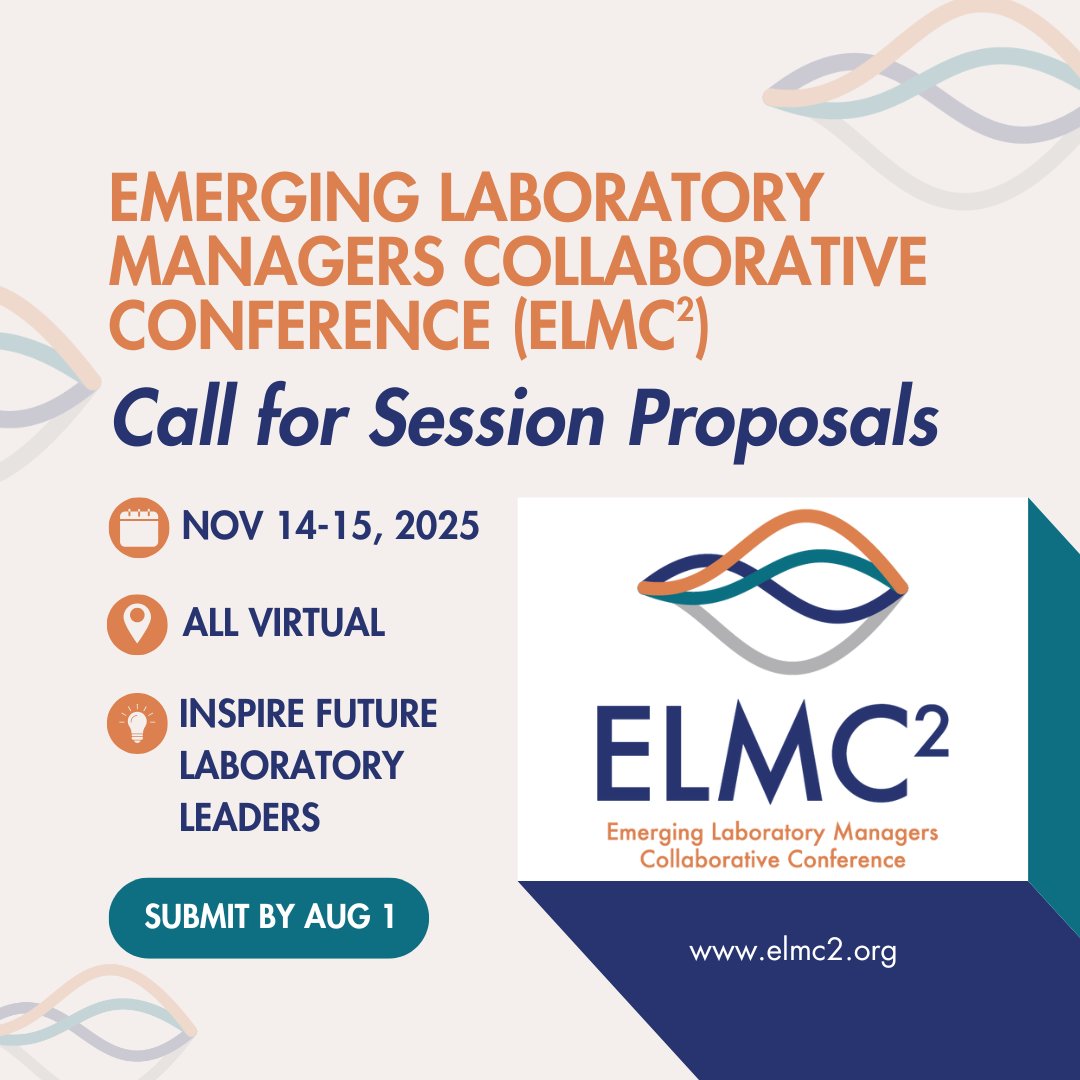 ASCLS is seeking session proposals for the all-virtual Emerging Laboratory Managers Collaborative Conference, Nov 14-15. Whether it's team building, quality systems, or navigating #Leadership challenges—share what you've learned!

Deadline: August 1

#IamASCLS #ELMC2 #Lab4Life
