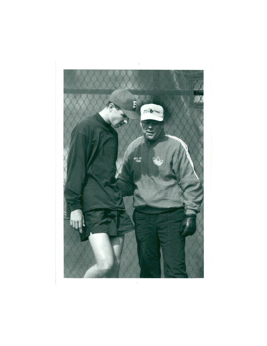 🎾Can you imagine the amount of Ball State men's tennis gear Coach Richards has over a 53 year span?
