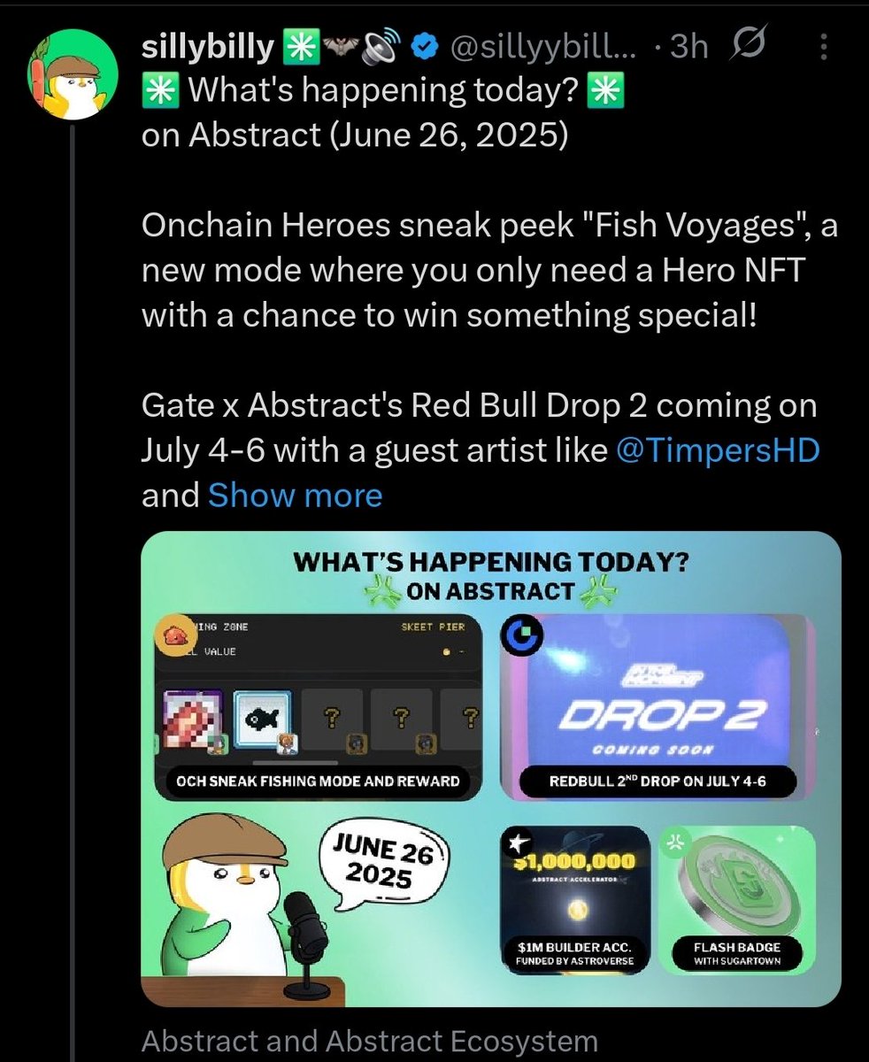 As an aspiring  and prospective candidate for GIGACHAD, I come bearing shoutouts worthy of legend.
Today, I’m shining the spotlight on two absolute Abstract chads

<a href="/itsPampaa/">Pampa</a> &amp; <a href="/sillyybillyyyyy/">sillybilly ✳️🦇🔊</a> 👑👑

These two don’t just post, they painstakingly document all things Abstract.