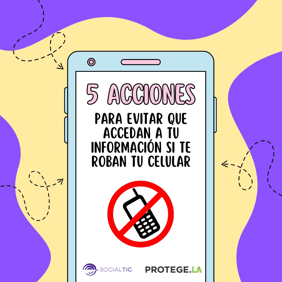 #CuidadosDigitales

📵 ¿Te robaron el celular y temes que tu información y la de tus contactos esté en riesgo? 😥

💡Aquí te compartimos 5 acciones que puedes realizar para evitar que alguien más acceda a tu información 🔐

🤓👉 protege.la/que-hacer-si-t…