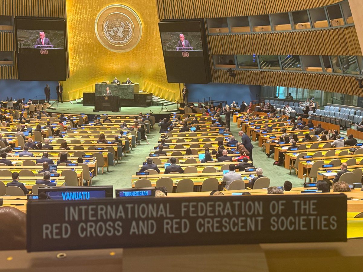 Honored to join the GA plenary for the UN Charter’s 80th anniversary — its vision is more vital than ever.

As we also mark 60 years of our fundamental principles this year, both continue to guide our work.

I urge states to recommit to peace and dialogue — our only path forward.
