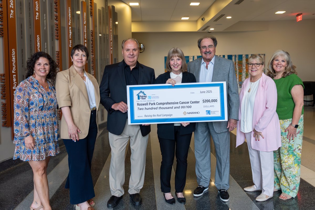 Roswell Park Alliance Foundation (@team_roswell) on Twitter photo Marrano-Marc Equity held their Raising the Roof promotion for <a href="/RoswellPark/">Roswell Park</a>! This year, they raised $200,000 for Igniting Cancer Breakthroughs campaign, an initiative aimed at strengthening our Immunotherapy offerings and improving patient options for their cancer treatment. Marrano-Marc Equity held their Raising the Roof promotion for <a href="/RoswellPark/">Roswell Park</a>! This year, they raised $200,000 for Igniting Cancer Breakthroughs campaign, an initiative aimed at strengthening our Immunotherapy offerings and improving patient options for their cancer treatment.