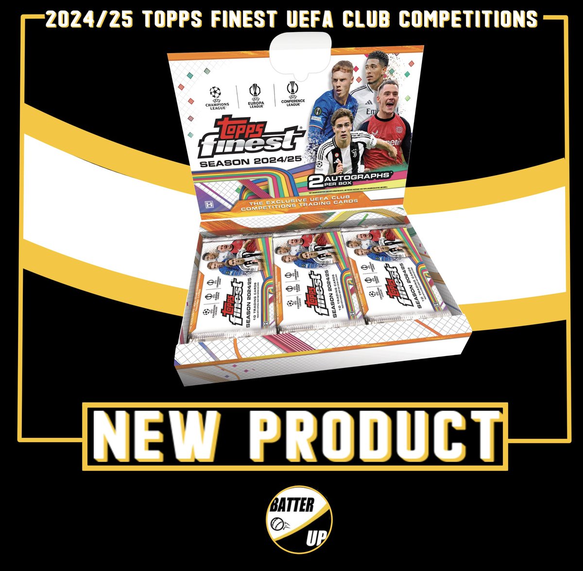 BUSportsCards's tweet image. 🚨NEW PRODUCTS🚨

2024-25 @Topps Finest UCC
-2 Autographs per box

2024-25 @Topps Chrome Basketball Mega Box
-Look for randomly inserted autographs

#Topps #ToppsFinest #ToppsSoccer #ToppsChrome #ToppsChromeBasketball #ToppsBasketball #TheHobby #BatterUpCards