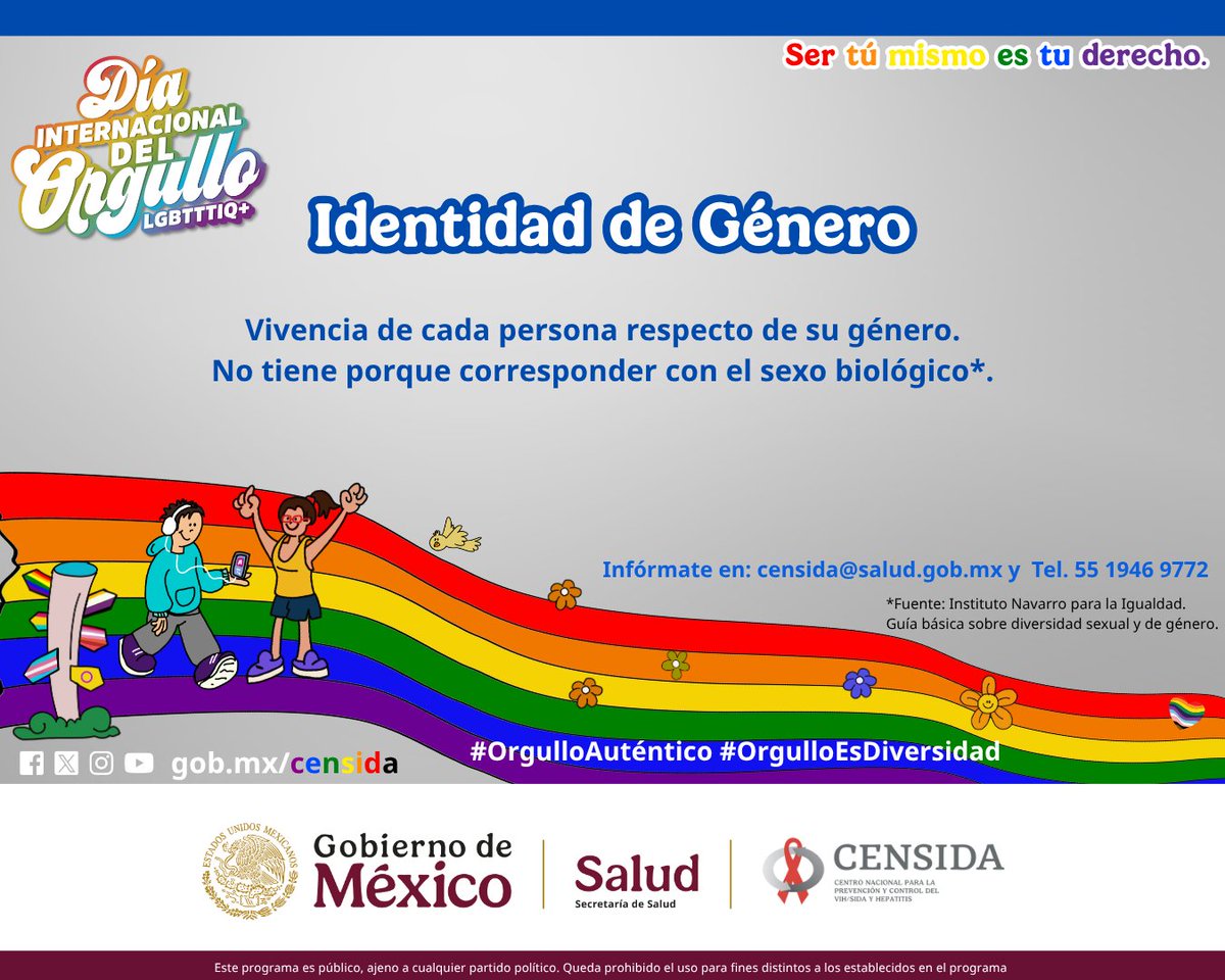 censida's tweet photo. La diversidad, la inclusión y la salud son pilares fundamentales para forjar una sociedad en donde todas las personas podamos ser, y amar en libertad.

#OrgulloAutentico #OrgulloEsDiversidad https://t.co/HJB5NMv7xC