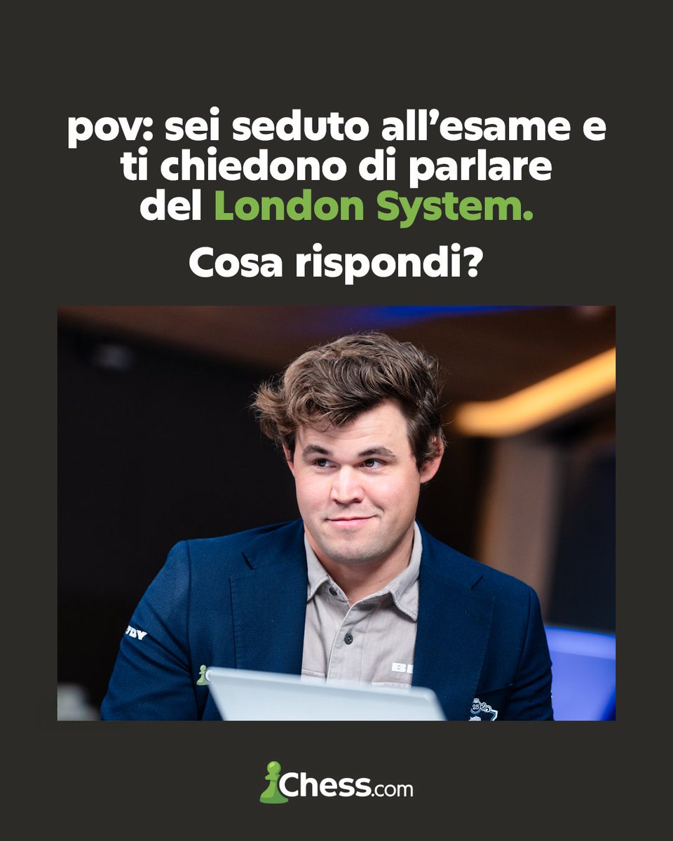chesscomit's tweet image. Quel momento magico in cui ti chiedono proprio l&apos;unica cosa che sai 😎
#scacchi #londonsystem #esame #esamedimaturità #esamedistato