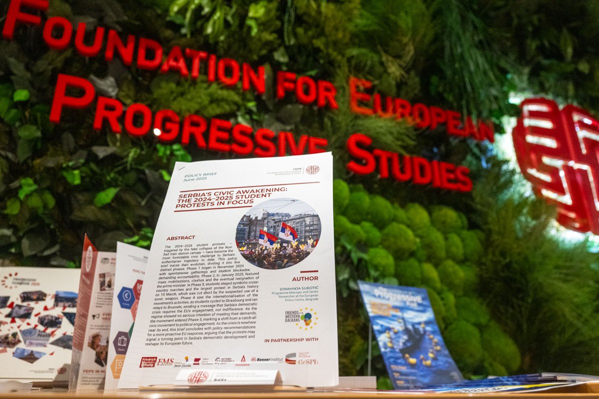 Read the latest policy brief “Serbia's civic awakening: the 2024-2025 student protests in focus”:
📕 bit.ly/SerbiaCivicAwa…

🇷🇸 The collapse of the Novi Sad railway station canopy sparked a powerful national movement expressing dissatisfaction with the national government as a