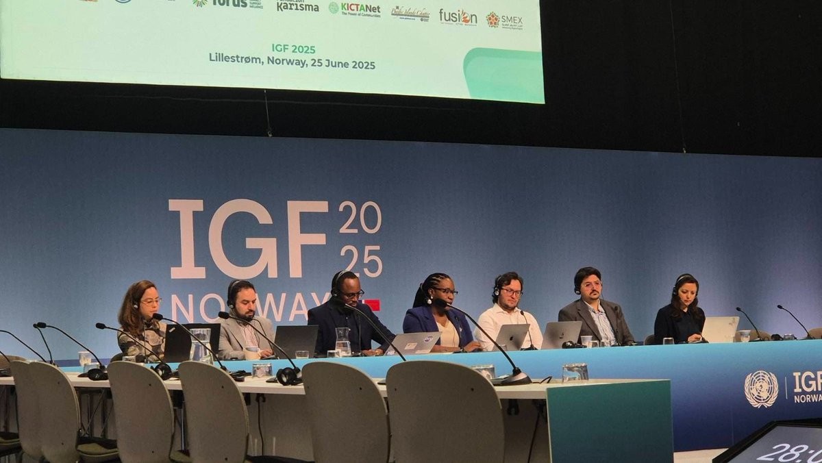 📍Ayer estuvimos en el #IGF2025 en Noruega, uno de los eventos más importantes sobre Gobernanza de Internet. 
¿Estás en el IGF y te gustaría conversar con nosotras? ¡Escríbenos!
