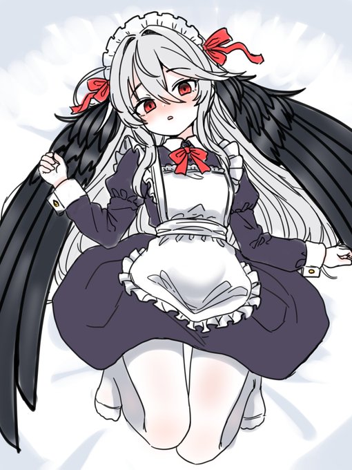 よそのこメイドのラフを描きました、。 