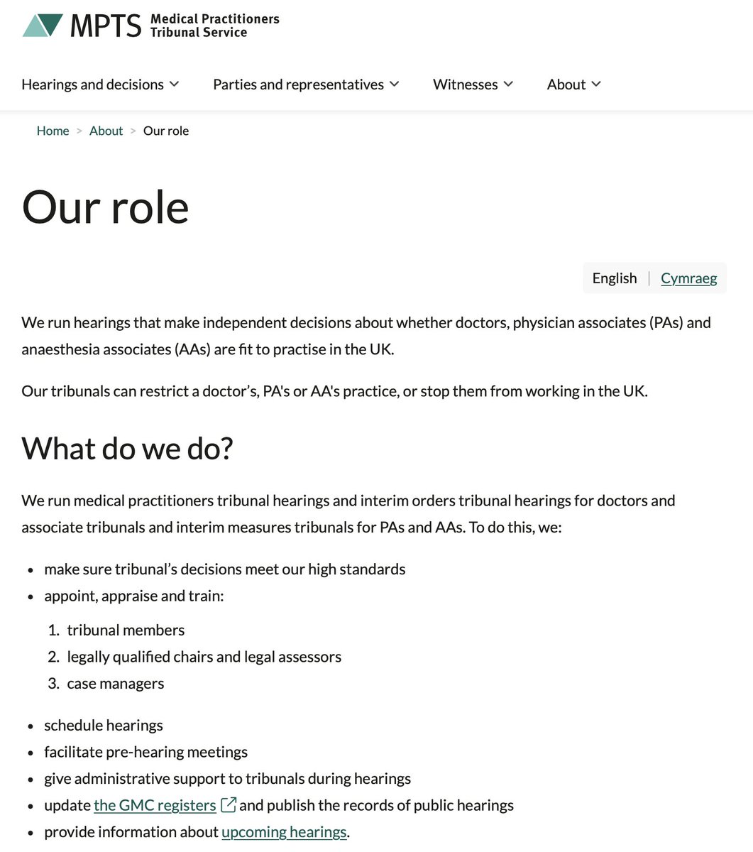 The MPTS is an acronym for Medical Practitioners Tribunal Service. 
PAs and AAs are not Medical Practitioners, but they are included under the MPTS heading.
If one navigates from the home page, the MPTS describes Associate Tribunals for AAs and PAs. 
mpts-uk.org/about/our-role