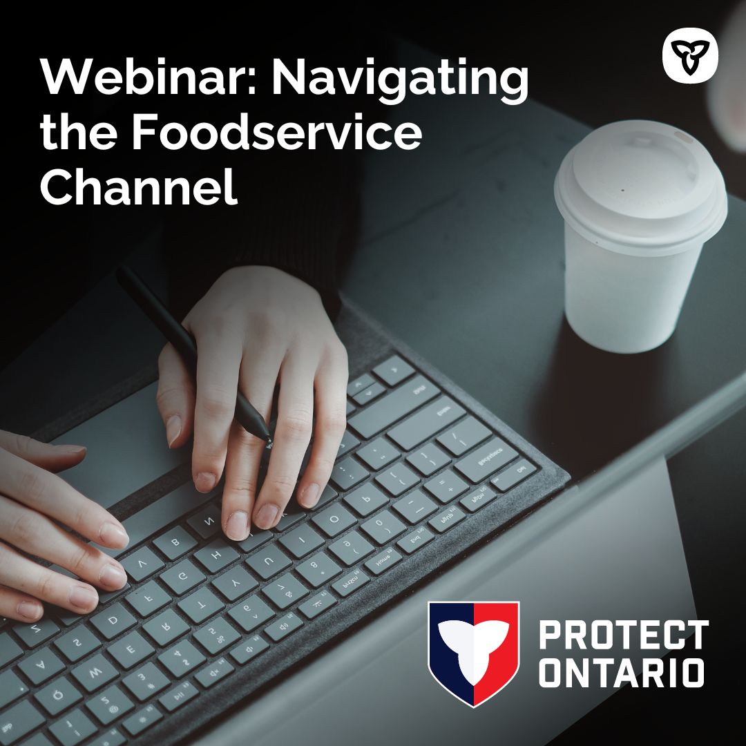 Join the Government of Ontario &amp; Flanagan Food Services on July 16th at 10:30am EST, for a free 1-hour webinar. Learn strategies to navigate the food service stream &amp; how to successfully sell your products through this channel.
…odservice-channel.omafrabdb-events.ca/home/