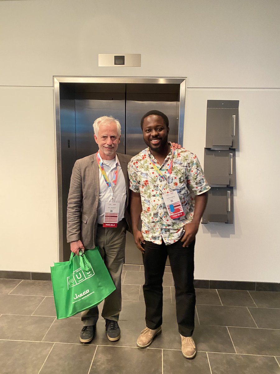 J. Olaf Aggrey (@aggreyolaf) on Twitter photo Glad to meet Prof. Eric Jacobsen <a href="/JacobsenLab/">Jacobsen Lab</a> again. Renewed Congratulations on your Roger Adams Award. I’m constantly being reminded that Organic Chemistry is useful and incredibly interesting at a fundamental level and we need to communicate this effectively. #NOS2025 Glad to meet Prof. Eric Jacobsen <a href="/JacobsenLab/">Jacobsen Lab</a> again. Renewed Congratulations on your Roger Adams Award. I’m constantly being reminded that Organic Chemistry is useful and incredibly interesting at a fundamental level and we need to communicate this effectively. #NOS2025