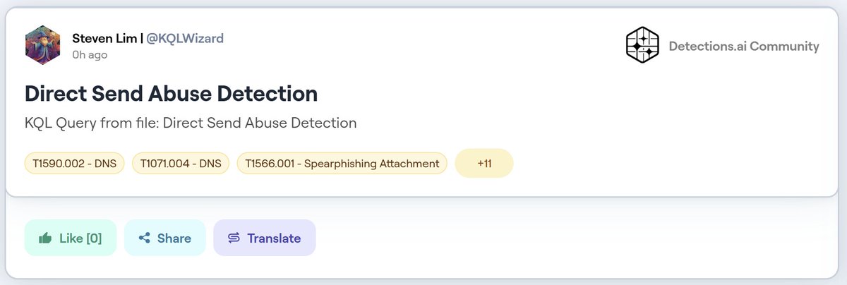🚨 Ongoing phishing campaign abuses Microsoft 365’s “Direct Send” to spoof internal users—no auth needed. Attackers send legit-looking emails via smart hosts, bypassing SPF/DKIM/DMARC. Over 70 orgs targeted since May 2025.
bleepingcomputer.com/news/security/…

detections.ai/rules/cafefc8c…