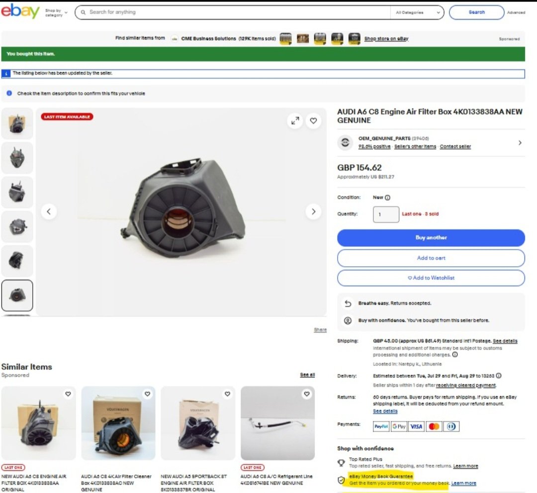 FaisalAlamri's tweet photo. @eBay i'm seriously pissed off at eBay itself not the seller, scamming me. I ordered a product, it took months and never arrived. The seller bailed out on me and never replies. When I appealed. eBay staff shut off the appeal quickly saying it is not under money back guarantee. https://t.co/LgrlJeMdKt