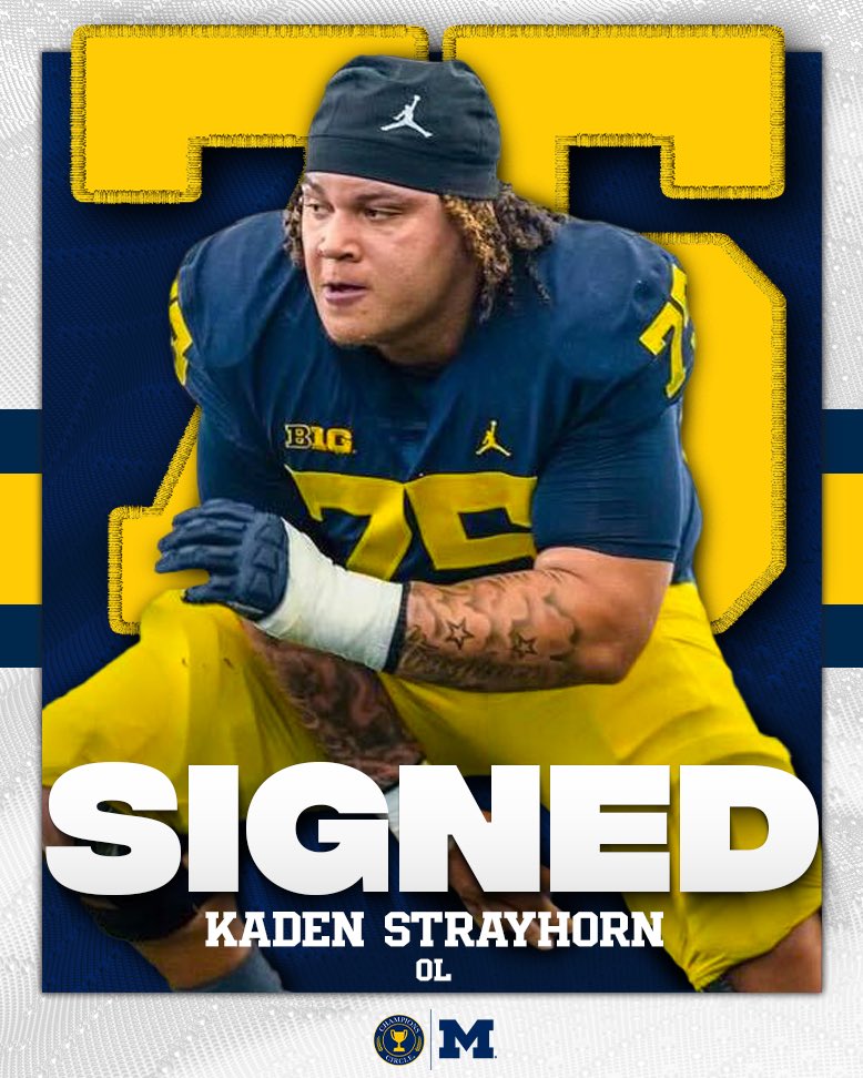 Champions Circle (@champcircleuofm) on Twitter photo Built for the Big Ten interior. The Michigan native is ready to roll from Day 1️⃣.
We’re excited to announce that <a href="/kaden_strayhorn/">Kaden Strayhorn</a> is an Official Champions Circle Student-Athlete〽️ Built for the Big Ten interior. The Michigan native is ready to roll from Day 1️⃣.
We’re excited to announce that <a href="/kaden_strayhorn/">Kaden Strayhorn</a> is an Official Champions Circle Student-Athlete〽️