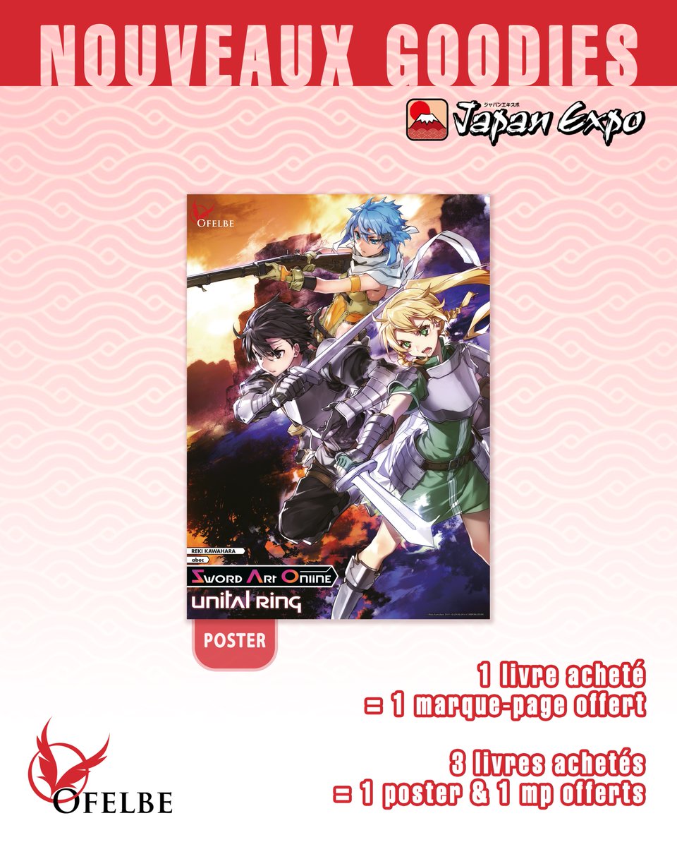 🪭 [GOODIES JAPAN EXPO] 🪭

Retrouvez nos goodies à Japan Expo !

Pensez à bien vous hydrater ! 💧☀️