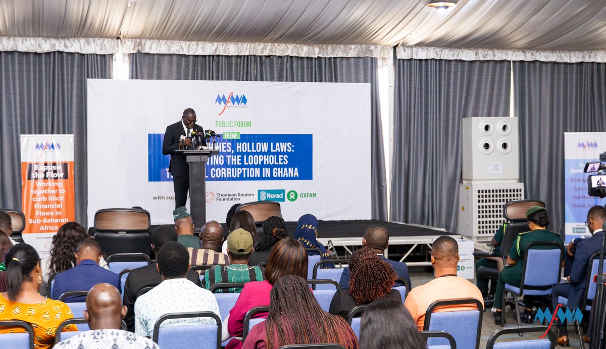 We are still live at our Public Forum titled "Hidden Riches, Hollow Laws: Dissecting the Loopholes that Fuel Corruption in Ghana”

If you have not joined us already, join us via Facebook: facebook.com/share/v/1AoNL1…

YouTube: youtube.com/live/PVbY1ixja…

#HiddenRichesHollowLaws