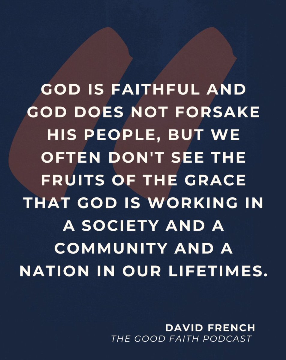 AfterParty2024's tweet image. God is faithful. God does not forsake his people.
But let’s be honest: sometimes the seeds of grace take root in soil we’ll never see bloom. David French reminds us in his recent appearance on The Good Faith Podcast that the fruits of faithfulness often grow on trees planted for…