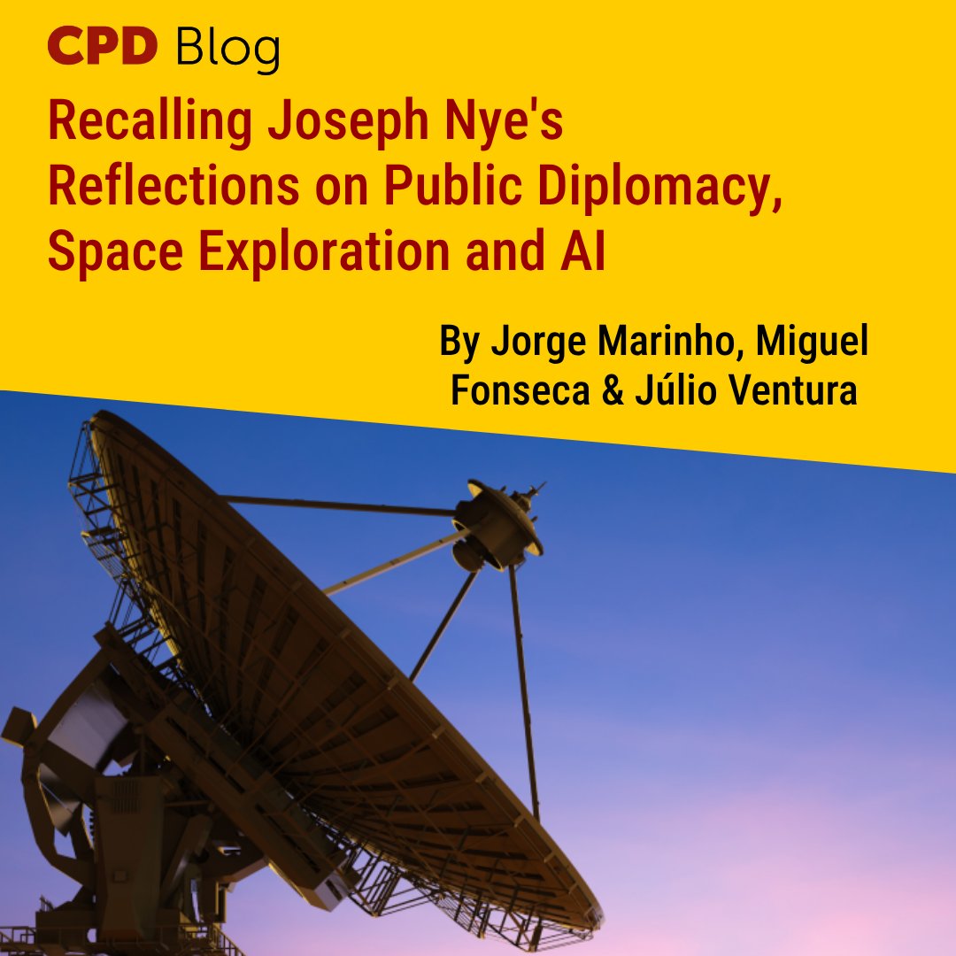 A new CPD Blog recounts a 2021 interview with Professor Joseph Nye, who shared his thoughts on disinformation, soft and smart power in the 21st century, space exploration, and artificial intelligence.

🔗: uscpublicdiplomacy.org/blog/recalling…