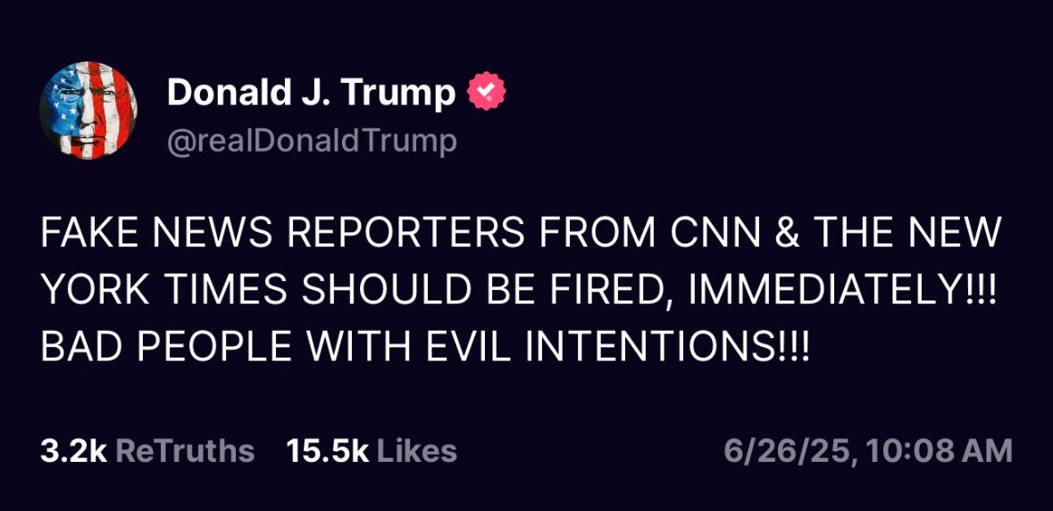 WalshFreedom's tweet image. Normalizing this horrible person’s behavior has done such long term damage to this country. Here again, the President of the United States, using the powers of his office to threaten the livelihoods of private citizens, to demand that private citizens be fired. This is wrong.👇