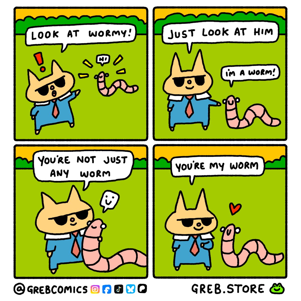 Insurance cat and wormy are back to say hello!  🐱🪱