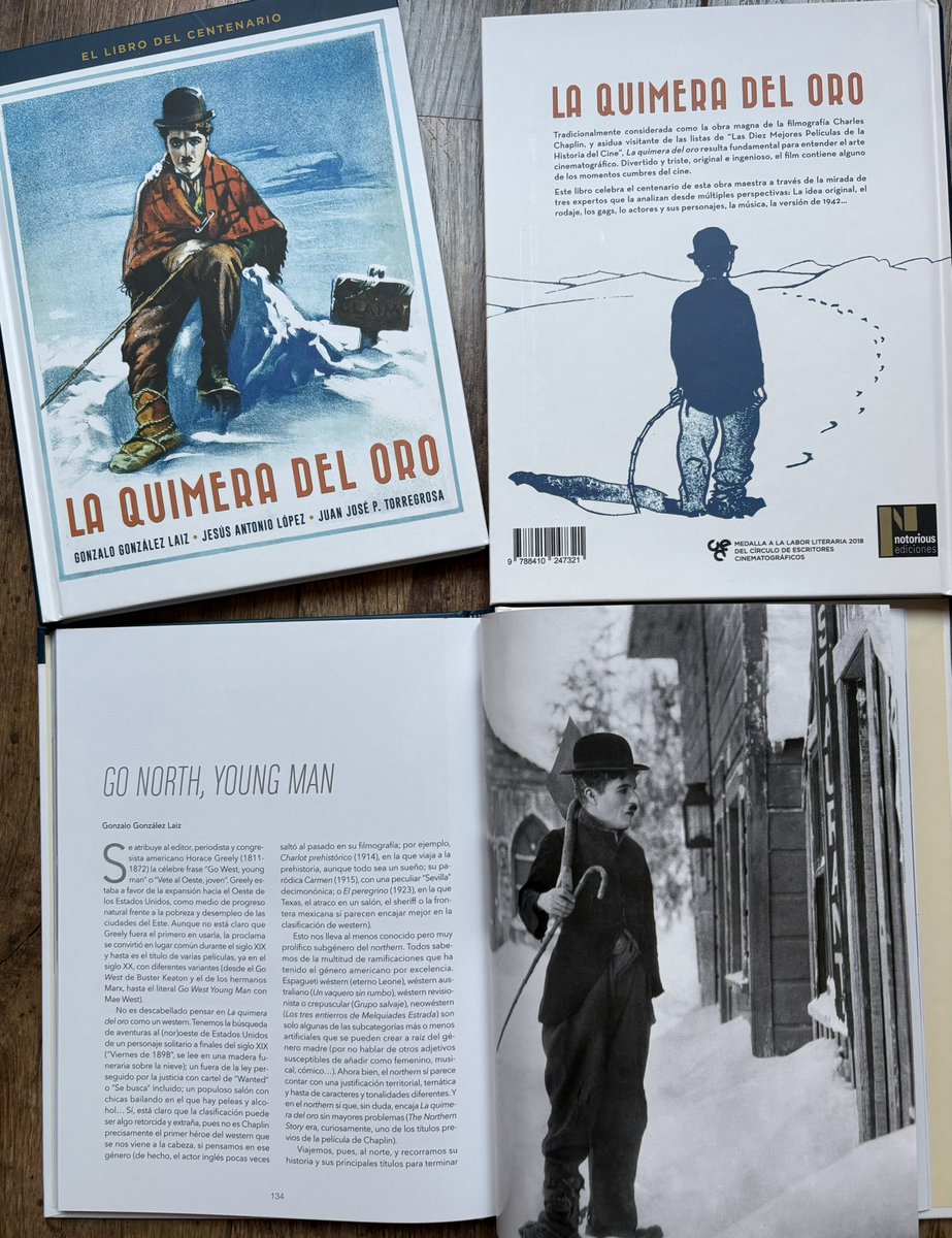 Hoy hace 100 años se estrenaba una de las mejores películas de la Historia: “La quimera del oro” (“The Gold Rush”, 1925), de Charles Chaplin. 

Para celebrarlo hemos publicado el libro “La quimera del oro. El libro del centenario”.

Toda la info aquí: notoriousediciones.com/producto/la-qu…